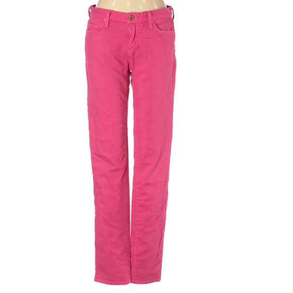 pink straight leg jeans